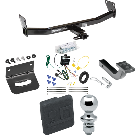 Fits 2007-2007 Jeep Patriot Trailer Hitch Tow PKG w/ 4-Flat Wiring Harness + Draw-Bar + 1-7/8" Ball + Wiring Bracket + Hitch Cover By Draw-Tite