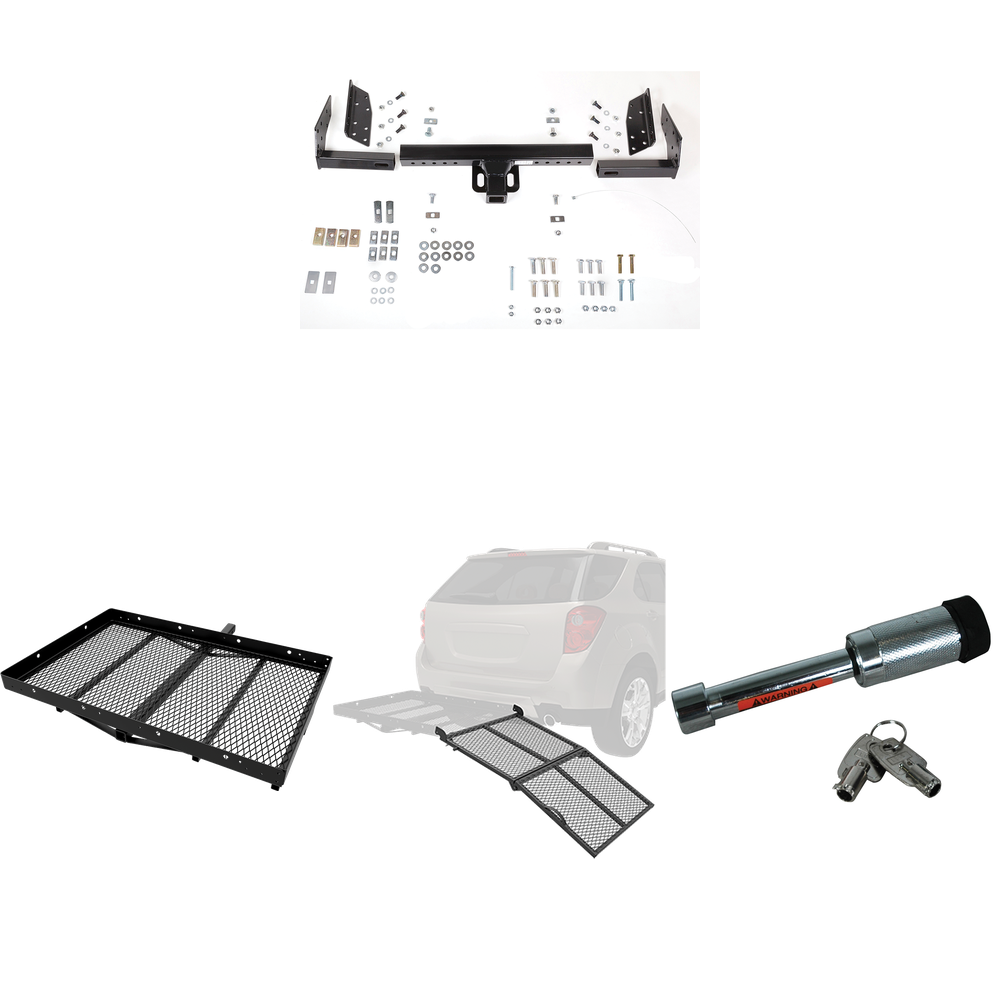 Se adapta al paquete de enganche de remolque Isuzu Hombre 1998-2000 con portacargas + rampa plegable + bloqueo de enganche (para modelos con parachoques escalonado) de Reese Towpower