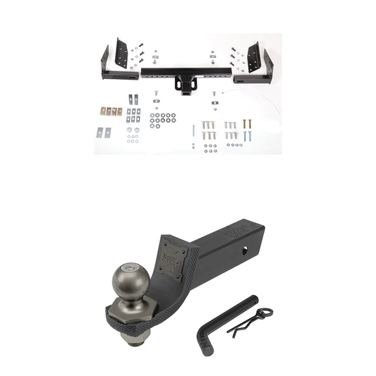 Fits 1990-1990 Chrysler Town & Country Trailer Hitch Tow PKG + Interlock Tactical Starter Kit w/ 2" Drop & 2" Ball (For 2 WD, Long Wheelbase Models) By Reese Towpower
