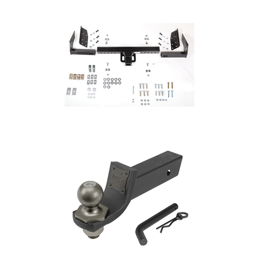 Fits 1984-1990 Plymouth Voyager Trailer Hitch Tow PKG + Interlock Tactical Starter Kit w/ 2" Drop & 2" Ball By Reese Towpower