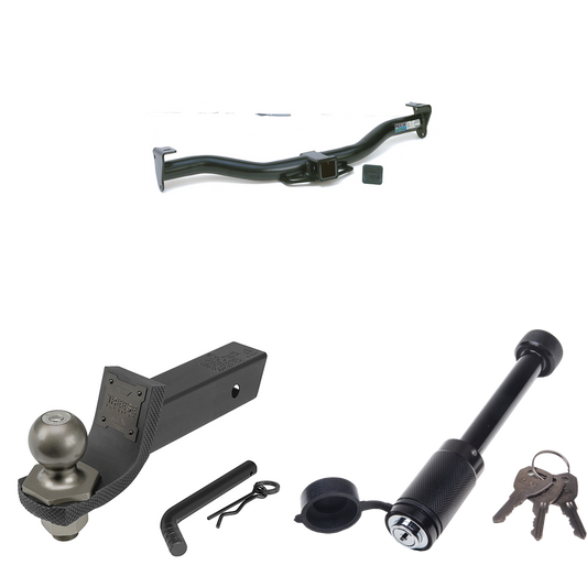 Fits 1996-1999 GMC Savana 2500 Trailer Hitch Tow PKG + Interlock Tactical Starter Kit w/ 2" Drop & 2" Ball + Tactical Dogbone Lock By Reese Towpower