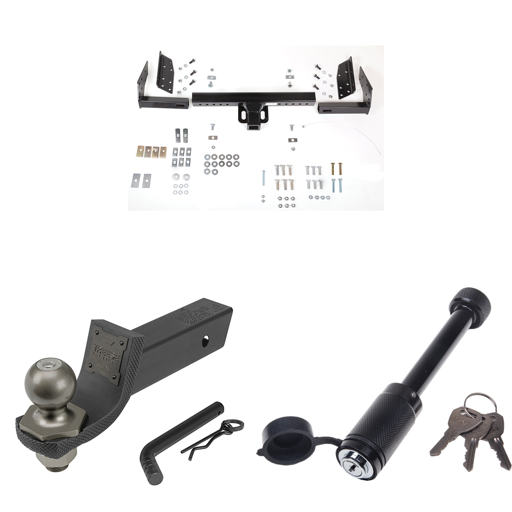 Fits 2000-2006 Chevrolet Tahoe Trailer Hitch Tow PKG + Interlock Tactical Starter Kit w/ 2" Drop & 2" Ball + Tactical Dogbone Lock (For w/Amber Turn Signals Models) By Reese Towpower