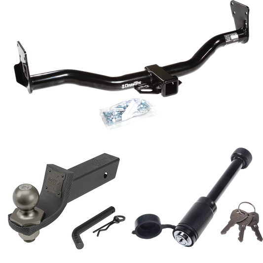 Fits 1996-2001 Oldsmobile Bravada Trailer Hitch Tow PKG + Interlock Tactical Starter Kit w/ 2" Drop & 2" Ball + Tactical Dogbone Lock By Draw-Tite