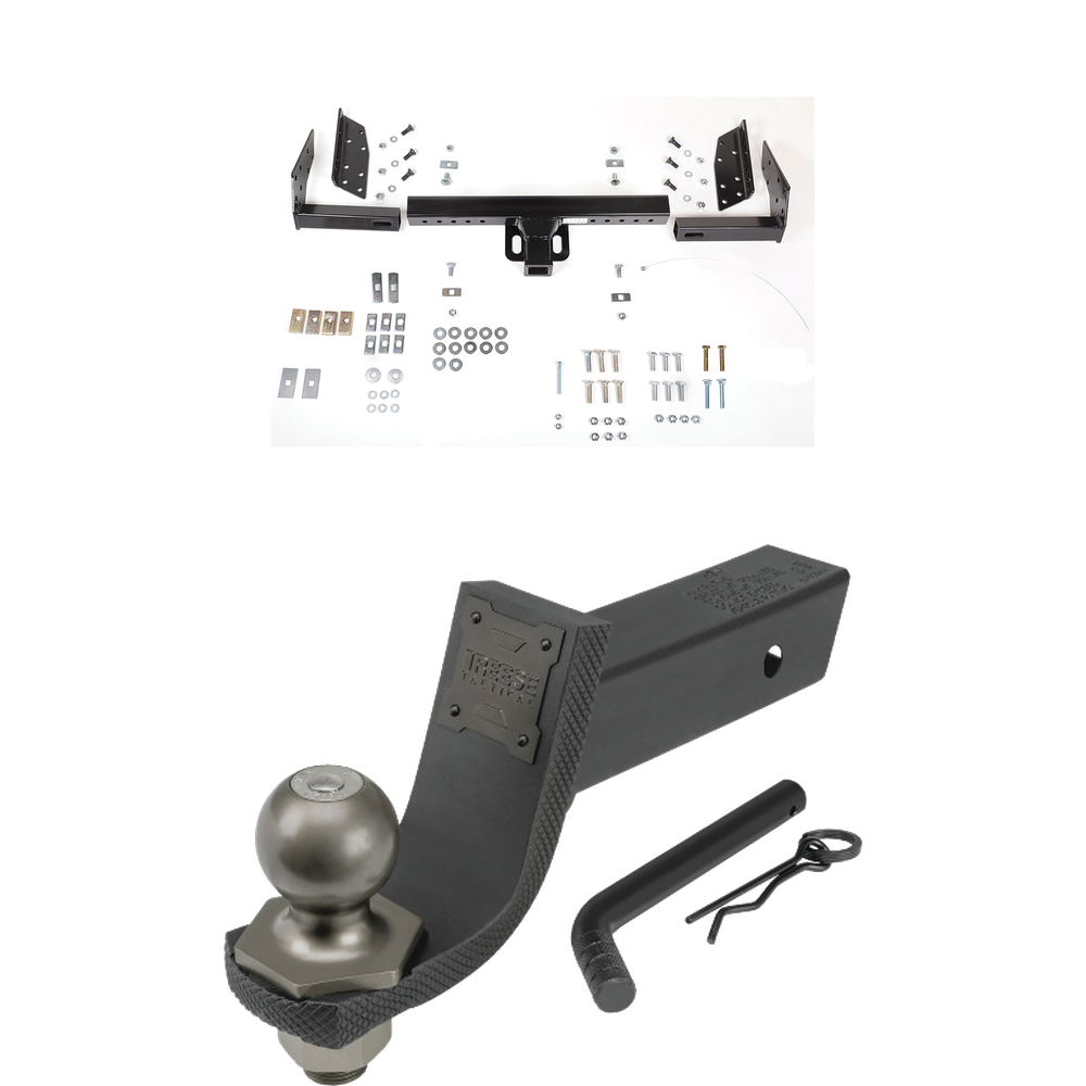 Fits 1983-1997 Chevrolet S10 Trailer Hitch Tow PKG + Interlock Tactical Starter Kit w/ 3-1/4" Drop & 2" Ball (For w/Standard Bed & Step Bumper Models) By Reese Towpower