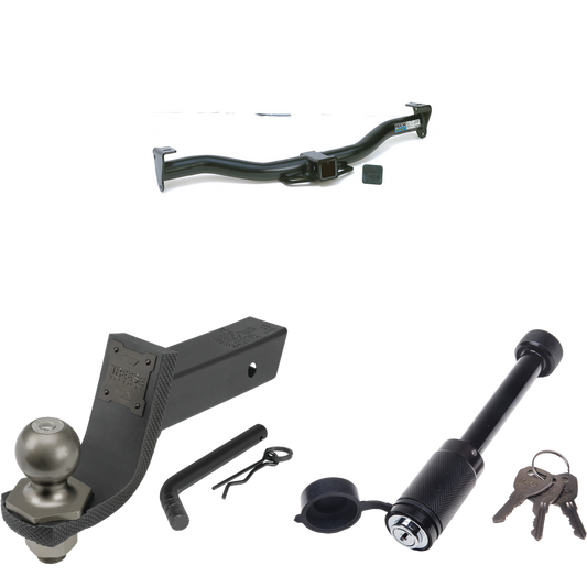 Fits 1996-1999 GMC Savana 2500 Trailer Hitch Tow PKG + Interlock Tactical Starter Kit w/ 3-1/4" Drop & 2" Ball + Tactical Dogbone Lock By Reese Towpower