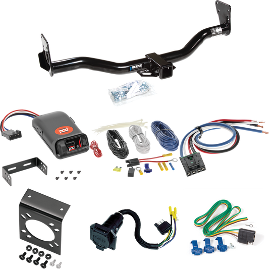 Fits 1995-2002 GMC Jimmy Trailer Hitch Tow PKG w/ Pro Series POD Brake Control + Generic BC Wiring Adapter + 7-Way RV Wiring By Reese Towpower