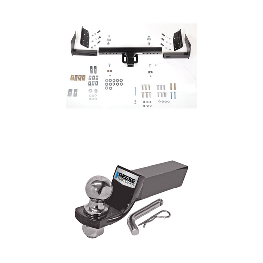 Fits 1984-1995 Dodge Caravan Trailer Hitch Tow PKG w/ Starter Kit Ball Mount w/ 2" Drop & 2" Ball (For 2 WD, Short Wheelbase Models) By Reese Towpower