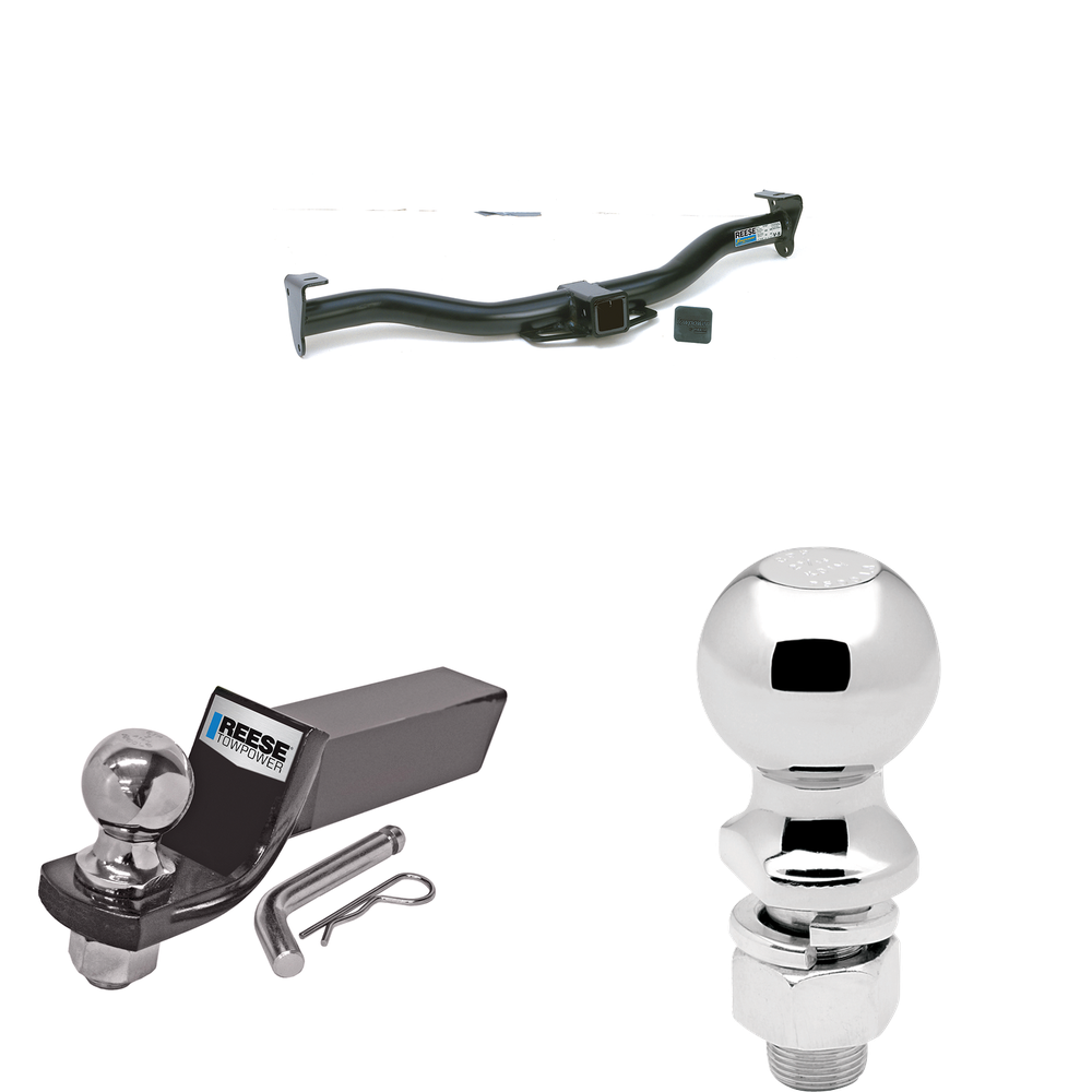 Fits 1996-2014 Chevrolet Express 3500 Trailer Hitch Tow PKG w/ Starter Kit Ball Mount w/ 2" Drop & 2" Ball + 2-5/16" Ball By Reese Towpower