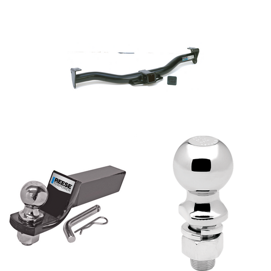 Fits 1996-2014 Chevrolet Express 3500 Trailer Hitch Tow PKG w/ Starter Kit Ball Mount w/ 2" Drop & 2" Ball + 2-5/16" Ball By Reese Towpower