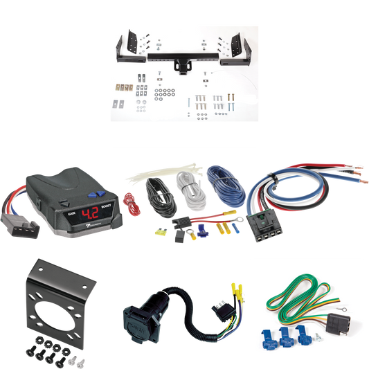 Fits 1997-1997 Ford Aerostar Trailer Hitch Tow PKG w/ Tekonsha BRAKE-EVN Brake Control + Generic BC Wiring Adapter + 7-Way RV Wiring (For Extended Body Models) By Reese Towpower