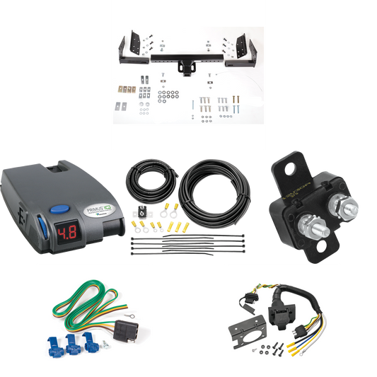 Fits 1983-1997 Chevrolet S10 Trailer Hitch Tow PKG w/ Tekonsha Primus IQ Brake Control + 7-Way RV Wiring (For w/Standard Bed & Step Bumper Models) By Reese Towpower