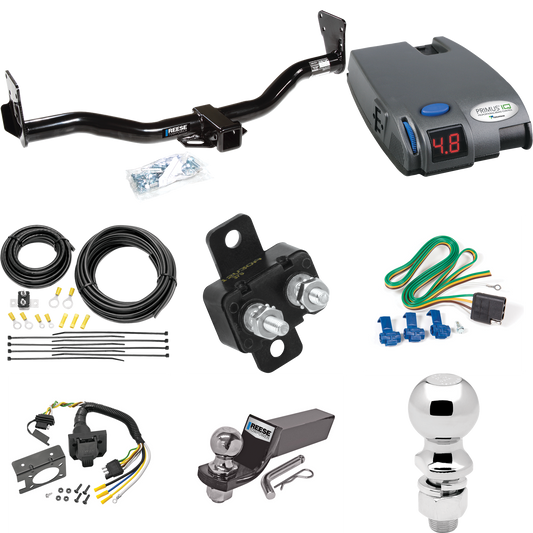 Fits 1995-2002 GMC Jimmy Trailer Hitch Tow PKG w/ Tekonsha Primus IQ Brake Control + 7-Way RV Wiring + 2" & 2-5/16" Ball & Drop Mount By Reese Towpower