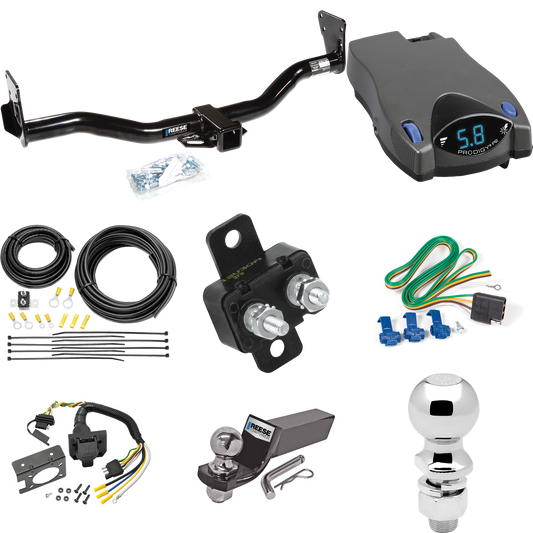 Fits 1995-2005 Chevrolet Blazer Trailer Hitch Tow PKG w/ Tekonsha Prodigy P2 Brake Control + 7-Way RV Wiring + 2" & 2-5/16" Ball & Drop Mount By Reese Towpower