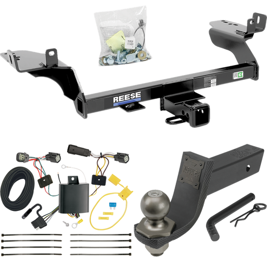 Fits 2017-2018 Ford Escape Trailer Hitch Tow PKG w/ 4-Flat Wiring + Interlock Tactical Starter Kit w/ 3-1/4" Drop & 2" Ball By Reese Towpower