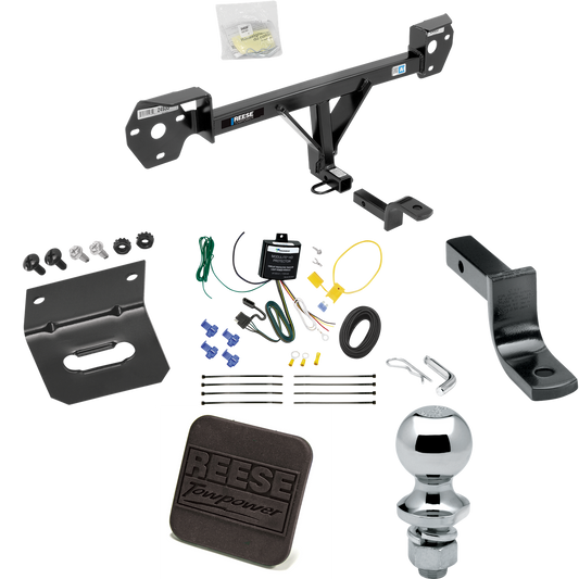 Fits 2017-2020 Toyota 86 Trailer Hitch Tow PKG w/ 4-Flat Wiring Harness + Draw-Bar + 1-7/8" Ball + Wiring Bracket + Hitch Cover By Reese Towpower