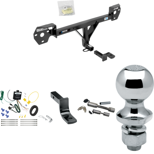 Fits 2017-2020 Toyota 86 Trailer Hitch Tow PKG w/ 4-Flat Wiring Harness + Draw-Bar + 1-7/8" Ball + Dual Hitch & Coupler Locks By Reese Towpower