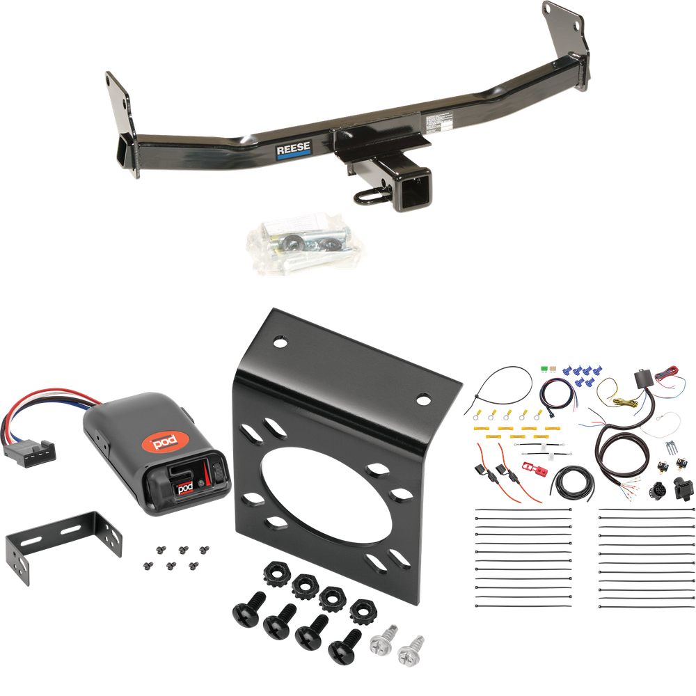 Fits 2007-2010 Jeep Compass Trailer Hitch Tow PKG w/ Pro Series POD Brake Control + 7-Way RV Wiring By Reese Towpower