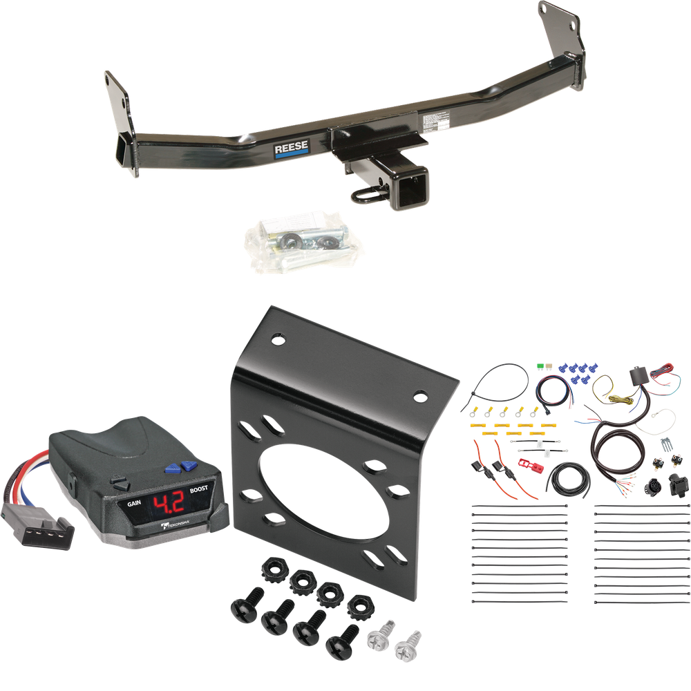 Fits 2007-2010 Jeep Compass Trailer Hitch Tow PKG w/ Tekonsha BRAKE-EVN Brake Control + 7-Way RV Wiring By Reese Towpower