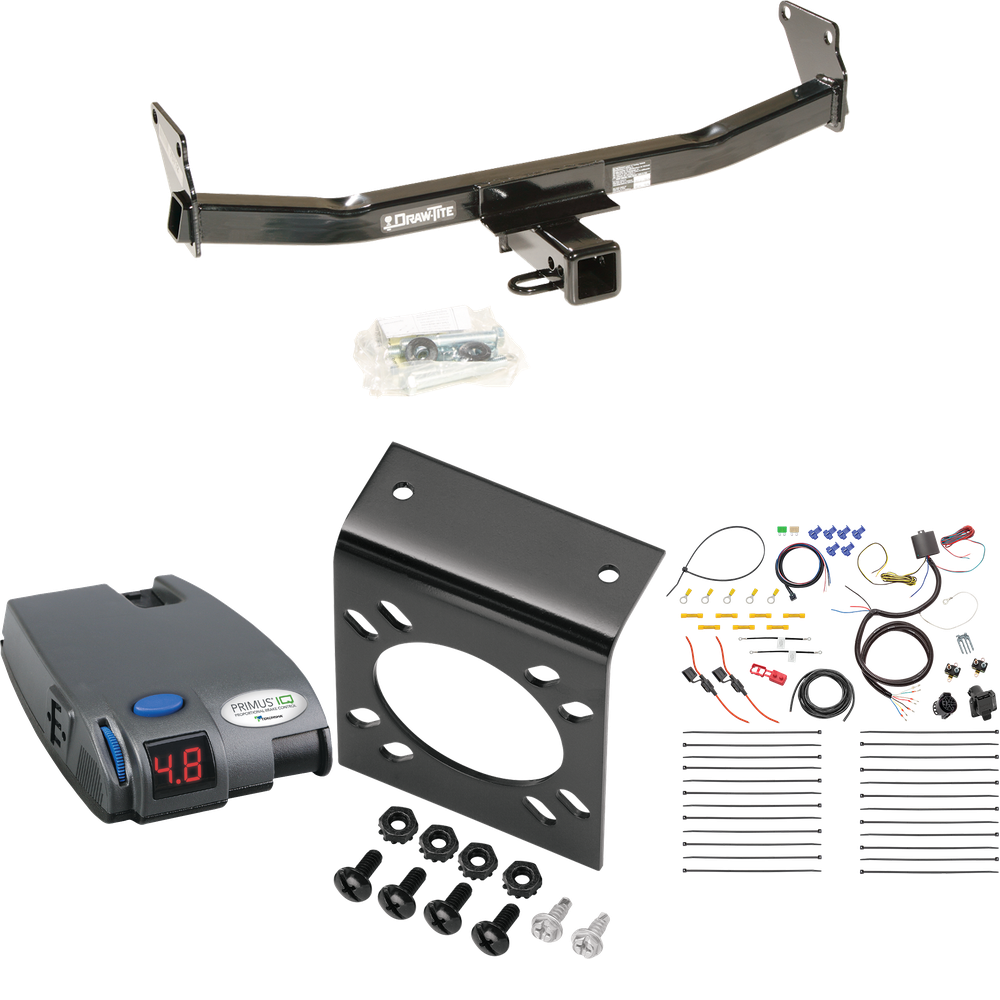 Fits 2007-2010 Jeep Compass Trailer Hitch Tow PKG w/ Tekonsha Primus IQ Brake Control + 7-Way RV Wiring By Draw-Tite