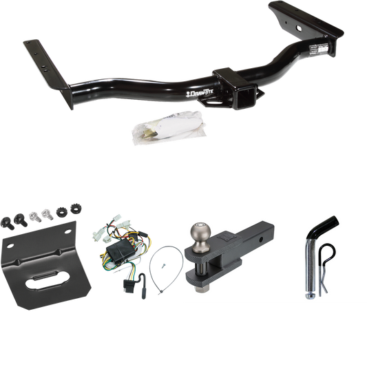 Fits 1996-2002 Toyota 4Runner Trailer Hitch Tow PKG w/ 4-Flat Wiring Harness + Clevis Hitch Ball Mount w/ 2" Ball + Pin/Clip + Wiring Bracket By Draw-Tite
