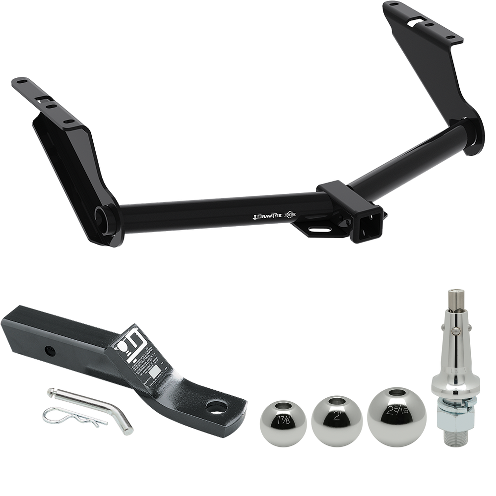 Fits 2020-2023 Jeep Gladiator Trailer Hitch Tow PKG w/ Ball Mount w/ 2" Drop + Interchangeable Ball 1-7/8" & 2" & 2-5/16" (Excludes: Rubicon Models) By Draw-Tite