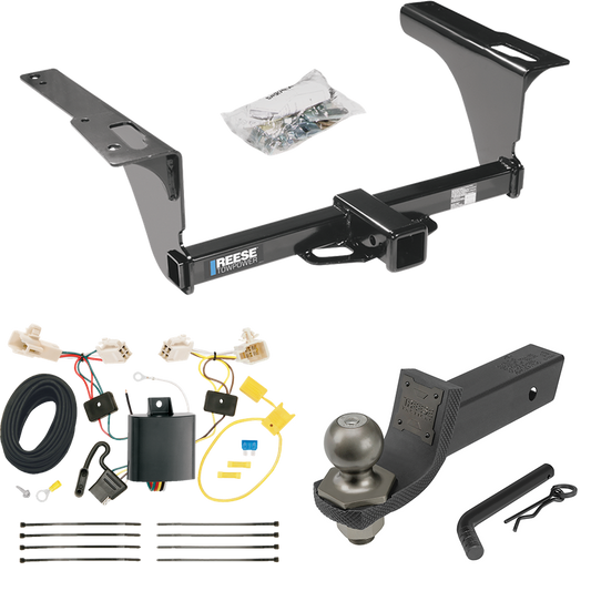 Fits 2015-2019 Subaru Legacy Trailer Hitch Tow PKG w/ 4-Flat Wiring + Interlock Tactical Starter Kit w/ 2" Drop & 2" Ball (For Sedan Models) By Reese Towpower