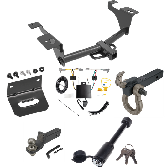 Fits 2020-2022 Subaru Legacy Trailer Hitch Tow PKG w/ 4-Flat Wiring + Interlock Tactical Starter Kit w/ 2" Drop & 2" Ball + Tactical Hook & Shackle Mount + Tactical Dogbone Lock + Wiring Bracket (For Sedan Models) By Draw-Tite