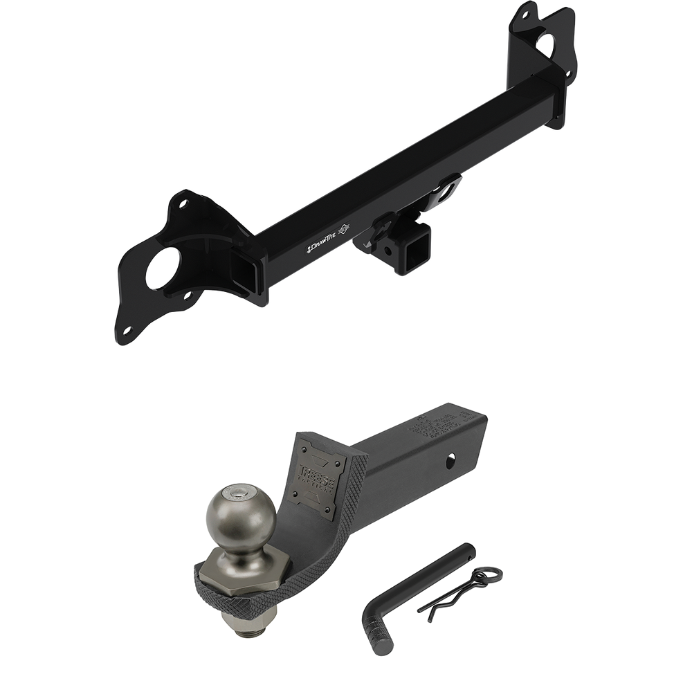 Fits 2020-2020 Tesla Y Trailer Hitch Tow PKG + Interlock Tactical Starter Kit w/ 2" Drop & 2" Ball By Draw-Tite