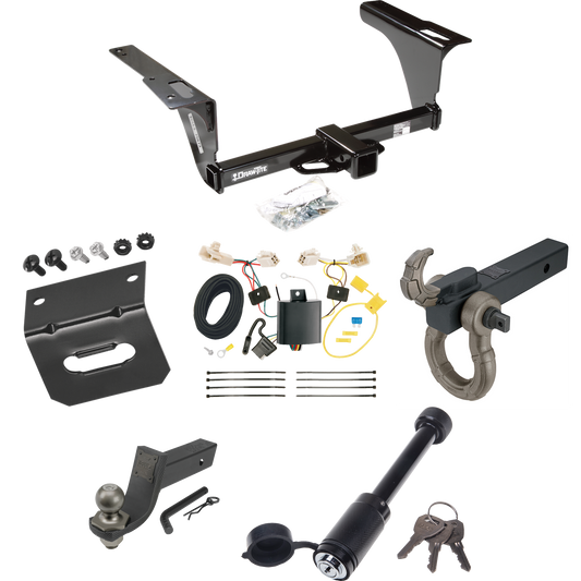 Fits 2015-2019 Subaru Legacy Trailer Hitch Tow PKG w/ 4-Flat Wiring + Interlock Tactical Starter Kit w/ 3-1/4" Drop & 2" Ball + Tactical Hook & Shackle Mount + Tactical Dogbone Lock + Wiring Bracket (For Sedan Models) By Draw-Tite