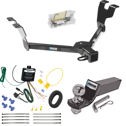 Fits 2008-2009 Subaru Legacy Trailer Hitch Tow PKG w/ 4-Flat Wiring + Starter Kit Ball Mount w/ 2" Drop & 2" Ball (For Sedan Models) By Reese Towpower