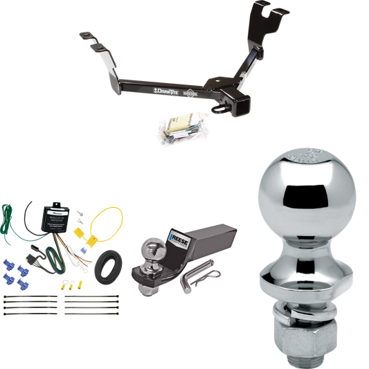 Fits 2008-2009 Subaru Legacy Trailer Hitch Tow PKG w/ 4-Flat Wiring + Starter Kit Ball Mount w/ 2" Drop & 2" Ball + 1-7/8" Ball (For Sedan Models) By Draw-Tite