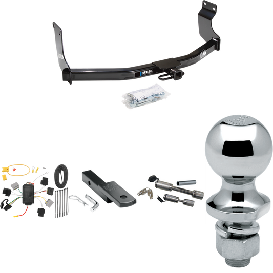 Fits 2005-2007 Ford Escape Trailer Hitch Tow PKG w/ 4-Flat Wiring Harness + Draw-Bar + 1-7/8" Ball + Dual Hitch & Coupler Locks By Reese Towpower