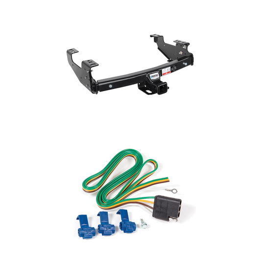 Fits 1997-2003 Ford F-150 Trailer Hitch Tow PKG w/ 4-Flat Wiring Harness (For Styleside Models) By Reese Towpower