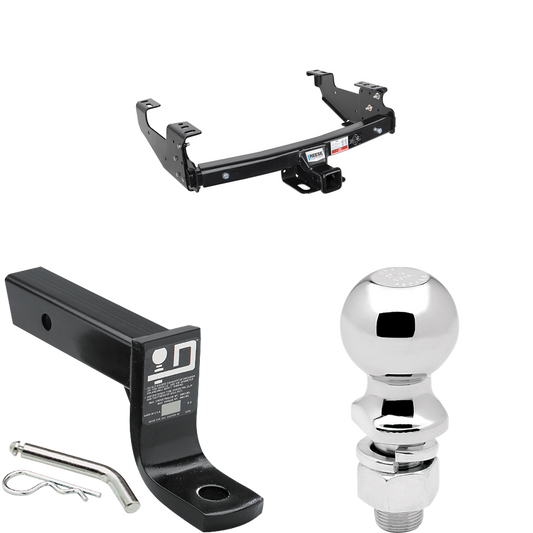 Fits 1999-2004 Ford F-350 Super Duty Trailer Hitch Tow PKG w/ Ball Mount w/ 4" Drop + 2-5/16" Ball (Excludes: Cab & Chassis Models) By Reese Towpower