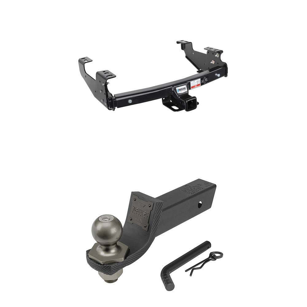 Fits 1987-1996 Ford F-150 Trailer Hitch Tow PKG + Interlock Tactical Starter Kit w/ 2" Drop & 2" Ball By Reese Towpower