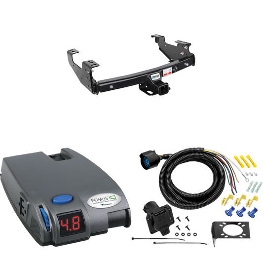 Fits 1987-1993 Ford F-350 Trailer Hitch Tow PKG w/ Tekonsha Primus IQ Brake Control + 7-Way RV Wiring By Reese Towpower