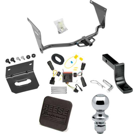 Fits 2013-2016 Ford Escape Trailer Hitch Tow PKG w/ 4-Flat Wiring Harness + Draw-Bar + 1-7/8" Ball + Wiring Bracket + Hitch Cover By Reese Towpower