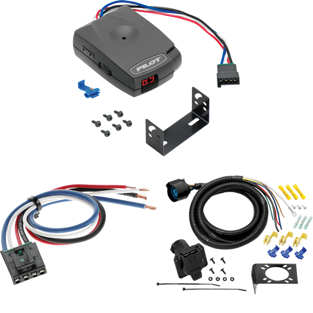 Fits 1963-1965 GMC 2500 Series 7-Way RV Wiring + Pro Series Pilot Brake Control + Generic BC Wiring Adapter By Tow Ready