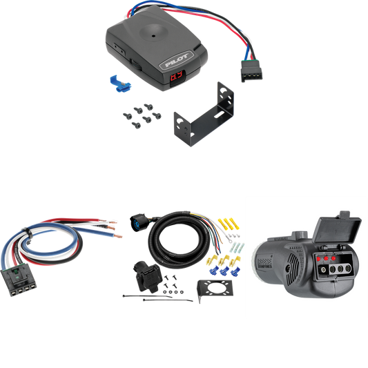 Fits 1995-2001 Dodge Ram 4000 7-Way RV Wiring + Pro Series Pilot Brake Control + Generic BC Wiring Adapter + 2 in 1 Tester & 7-Way to 4-Way Adapter By Tow Ready