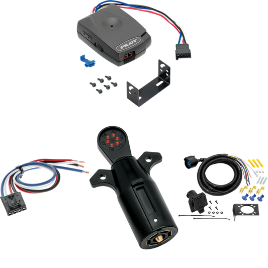 Fits 1988-1990 GMC C5000 7-Way RV Wiring + Pro Series Pilot Brake Control + Generic BC Wiring Adapter + 7-Way Tester By Tow Ready