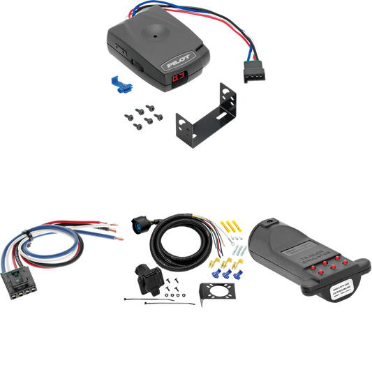 Fits 1988-2000 Chevrolet C2500 7-Way RV Wiring + Pro Series Pilot Brake Control + Generic BC Wiring Adapter + 7-Way Tester and Trailer Emulator By Tow Ready