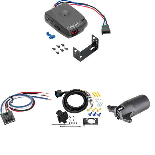 Fits 1979-1984 GMC K1500 7-Way RV Wiring + Pro Series Pilot Brake Control + Generic BC Wiring Adapter + 7-Way to 4-Way Adapter By Tow Ready
