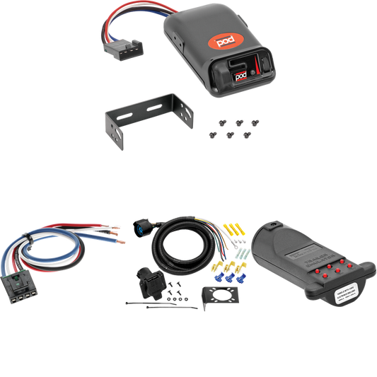 Fits 1999-2009 GMC C7500 Topkick 7-Way RV Wiring + Pro Series POD Brake Control + Generic BC Wiring Adapter + 7-Way Tester and Trailer Emulator By Tow Ready