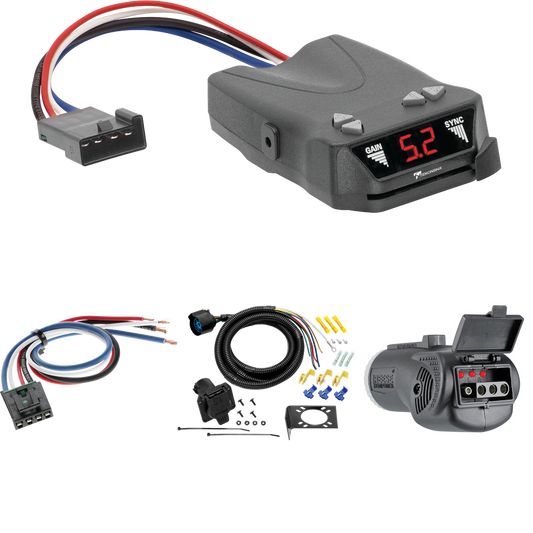 Fits 1999-2009 Chevrolet C6500 Kodiak 7-Way RV Wiring + Tekonsha Brakeman IV Brake Control + Generic BC Wiring Adapter + 2 in 1 Tester & 7-Way to 4-Way Adapter By Tow Ready