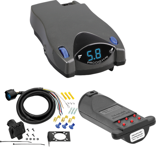 Fits 2003-2009 GMC C5500 Topkick 7-Way RV Wiring + Tekonsha Prodigy P2 Brake Control + 7-Way Tester and Trailer Emulator By Tow Ready