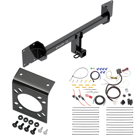 Fits 2016-2023 Tesla X Trailer Hitch Tow PKG w/ 7-Way RV Wiring By Draw-Tite