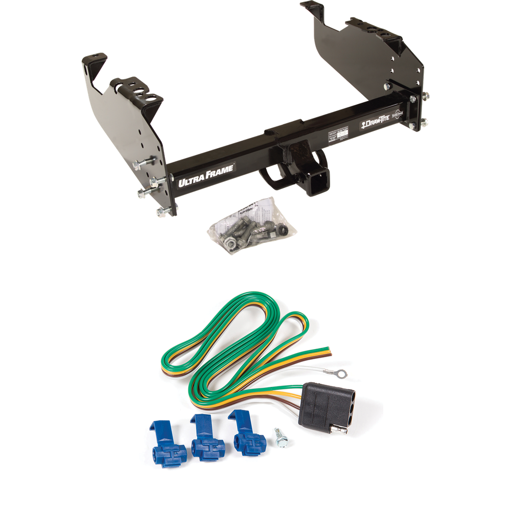 Fits 1963-1966 GMC 3000 Trailer Hitch Tow PKG w/ 4-Flat Wiring Harness By Draw-Tite