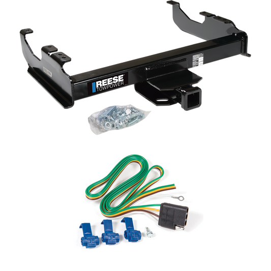 Fits 1963-1965 GMC 1500 Series Trailer Hitch Tow PKG w/ 4-Flat Wiring Harness By Reese Towpower