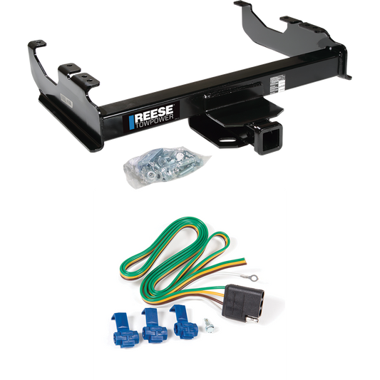 Fits 1963-1966 GMC 3500 Trailer Hitch Tow PKG w/ 4-Flat Wiring Harness By Reese Towpower