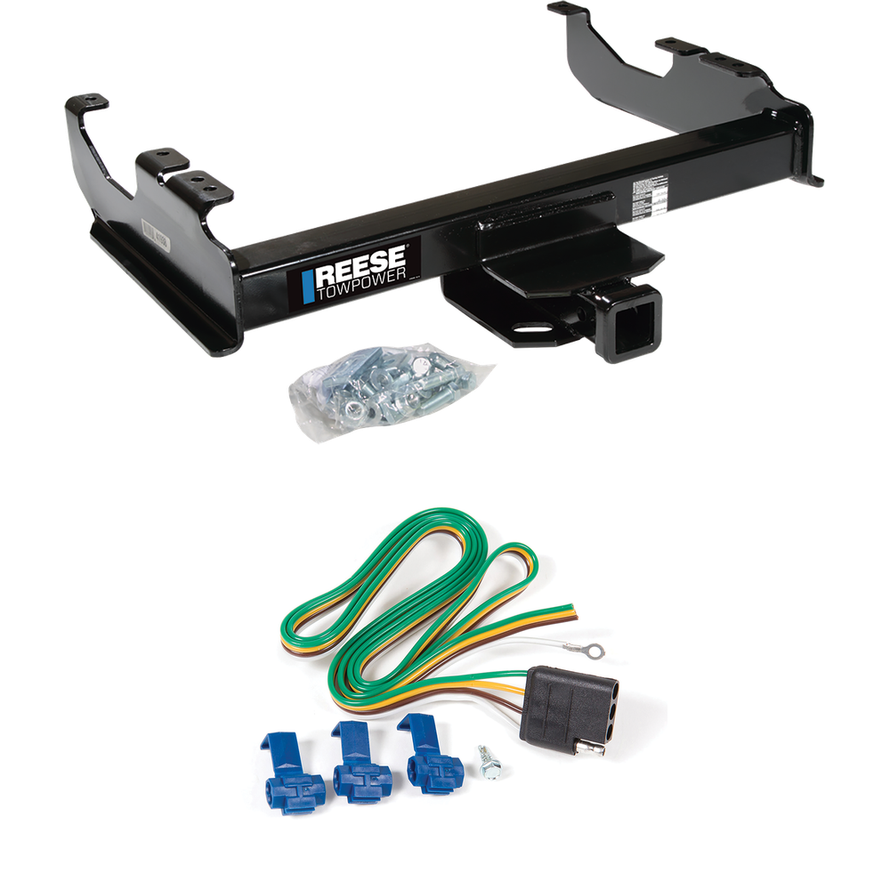 Fits 1963-1966 GMC 3500 Trailer Hitch Tow PKG w/ 4-Flat Wiring Harness By Reese Towpower